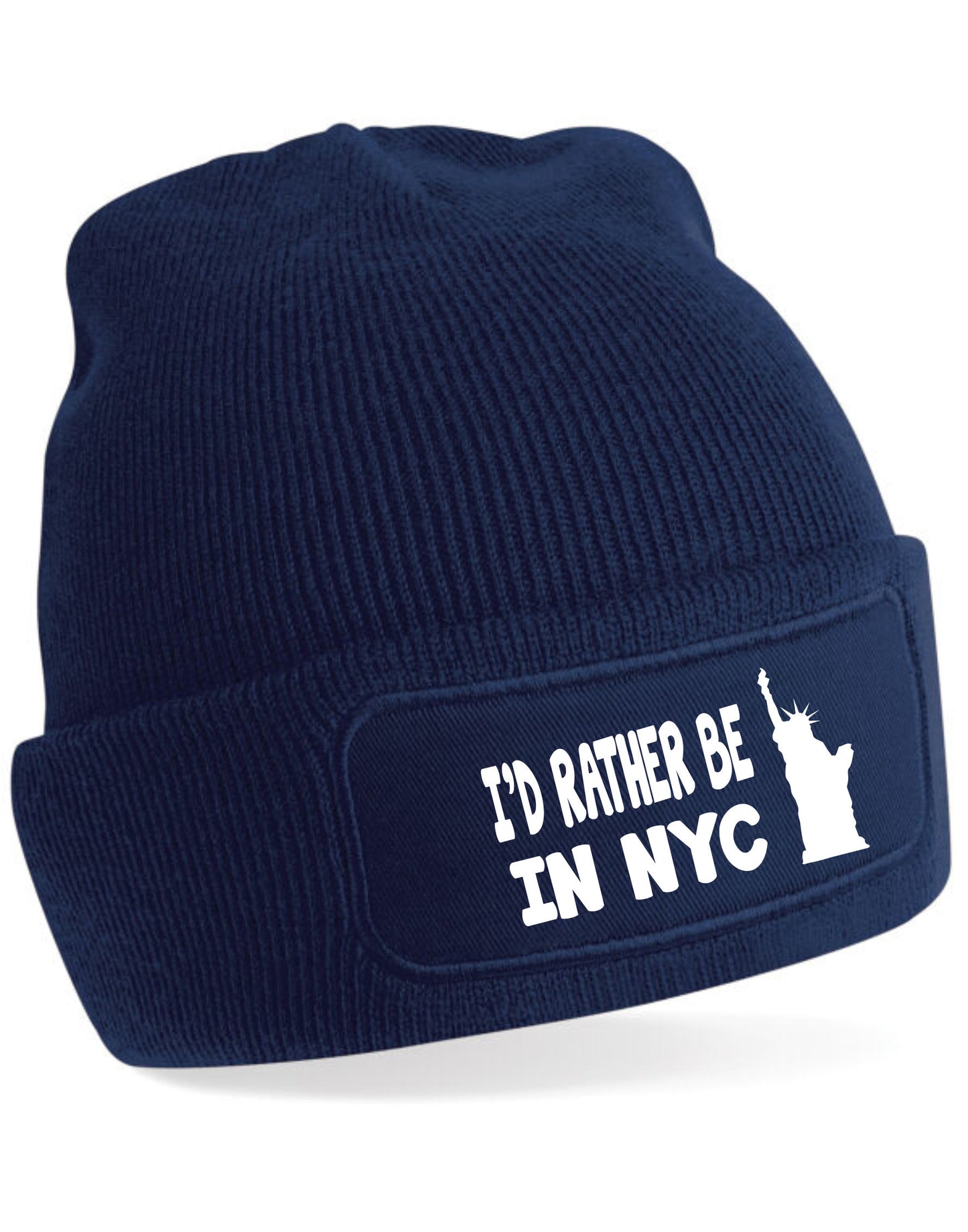 I'd Rather Be In NYC Beanie Hat For Fans Of New York Great Gift For Men & Women