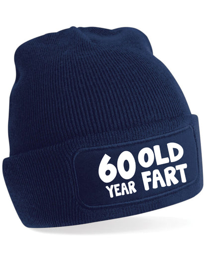 60 Year Old Fart Beanie Hat 60th Birthday Gift For Men & Ladies