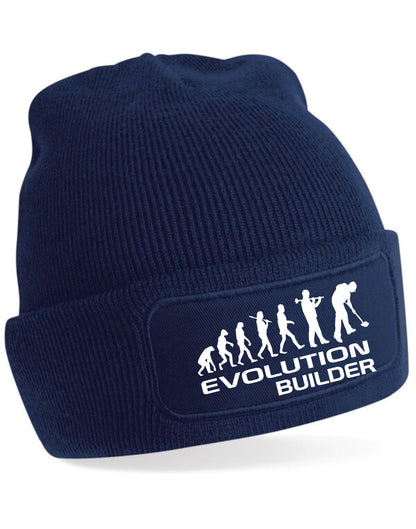 Evolution of Builder Beanie Hat Great Gift For Any Builders Men & Ladies