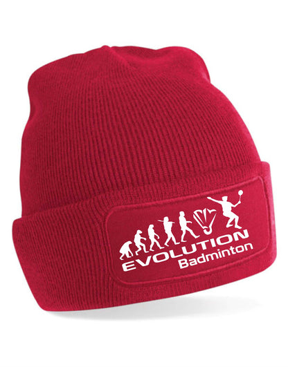 Evolution Of Badminton Beanie Hat Sport Hobby Birthday Gift For Men & Ladies