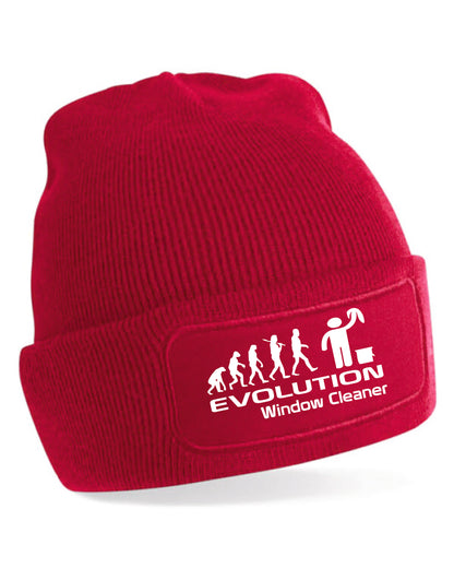 Evolution Of Window Cleaner Beanie Birthday Gift Great For Men & Women