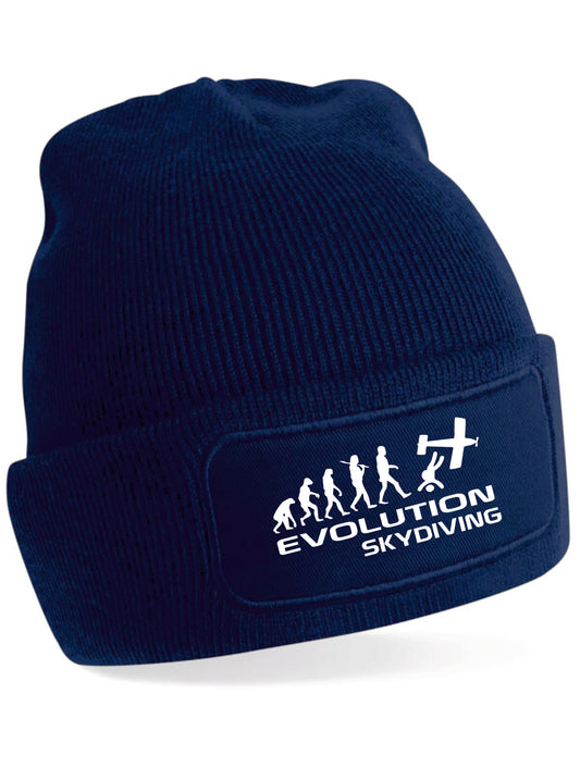 Evolution Of Sky Diving Beanie Birthday Gift Great For Men & Women