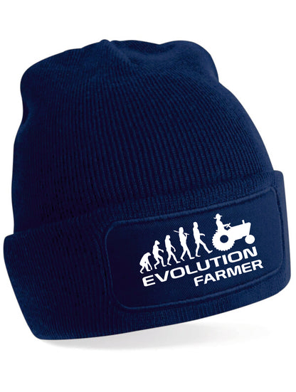 Evolution Of Farmer Beanie Birthday Gift Great For Men & Women