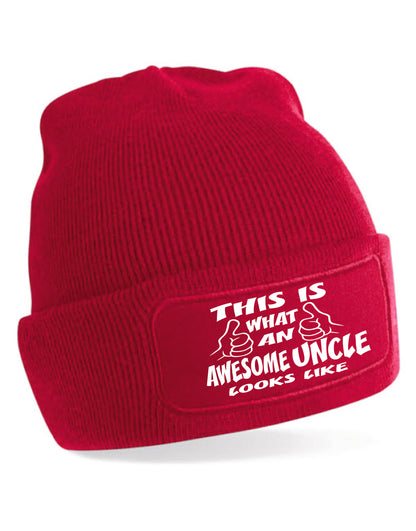 This Is What Awesome Uncle Looks Like Beanie Birthday Gift Great For Men