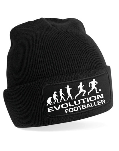 Evolution Of A Footballer Beanie Hat Sports Hobbies Birthday Gift Men & Ladies