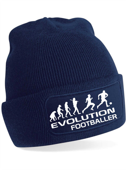 Evolution Of A Footballer Beanie Hat Sports Hobbies Birthday Gift Men & Ladies