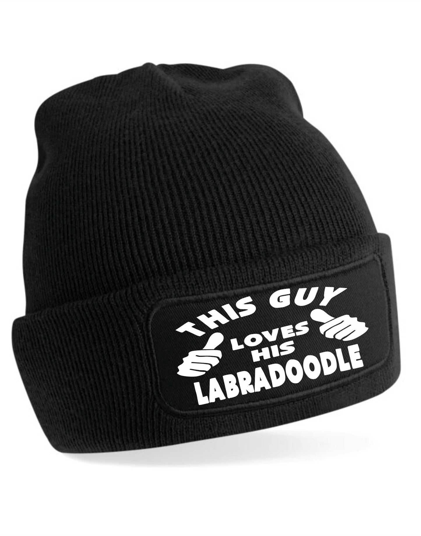 This Guy Loves His Labradoodle Beanie Hat Funny Dog Lovers Gift For Men