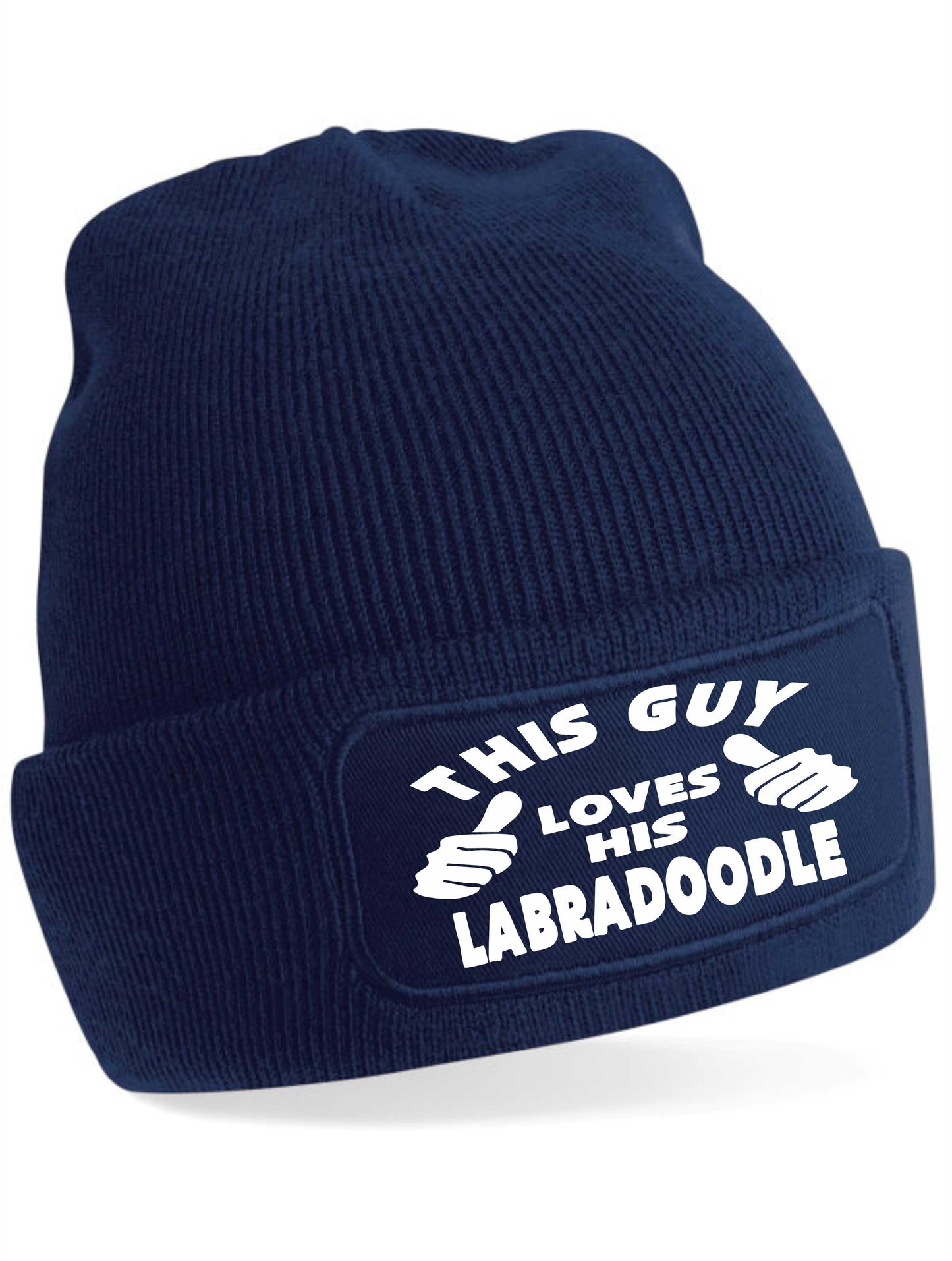 This Guy Loves His Labradoodle Beanie Hat Funny Dog Lovers Gift For Men