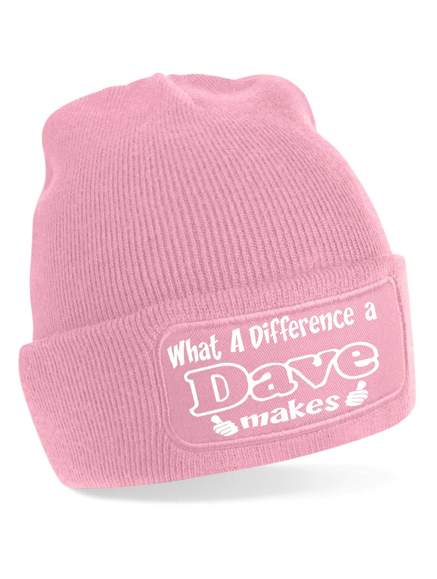 What Difference A Dave Makes Gift For Men Fathers Day Beanie Hat