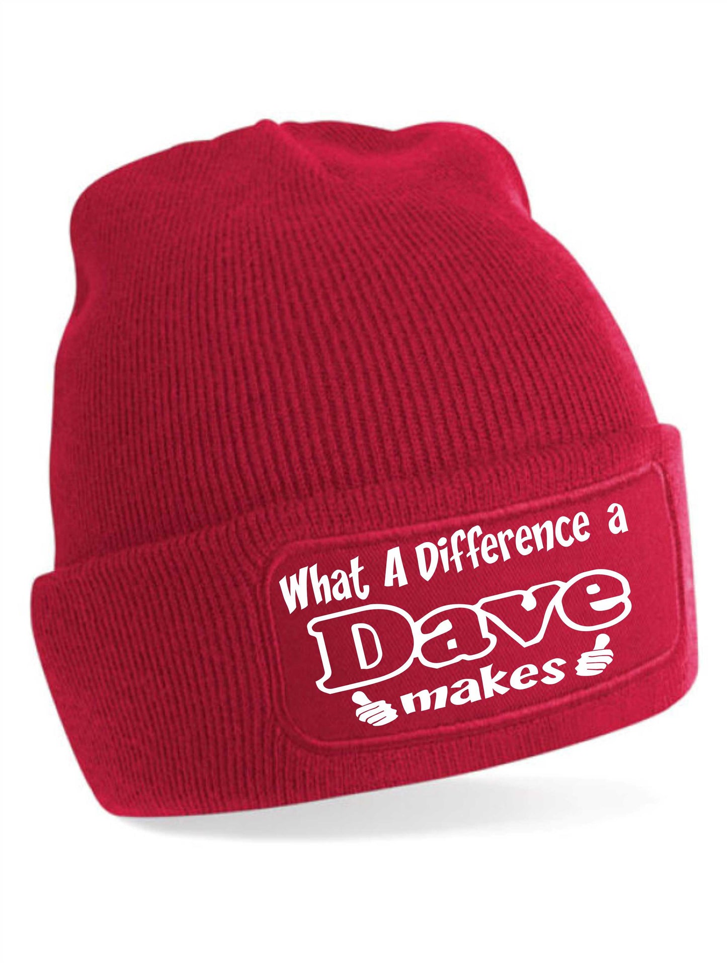 What Difference A Dave Makes Gift For Men Fathers Day Beanie Hat