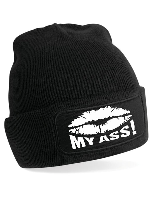 Kiss My Ass Beanie Hat Funny Birthday Gift For Men & Ladies