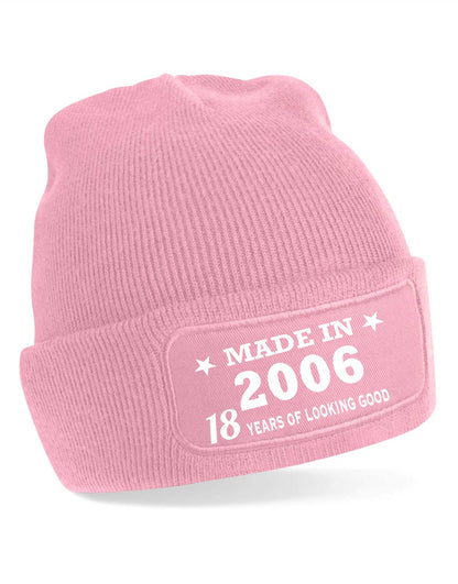18th Birthday Made In 2006 Beanie Hat Gift for 18 Year Old For Men & Ladies