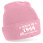 80th Birthday Made In 1944 Beanie Hat Gift for 80 Year Old For Men & Ladies