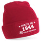 80th Birthday Made In 1944 Beanie Hat Gift for 80 Year Old For Men & Ladies