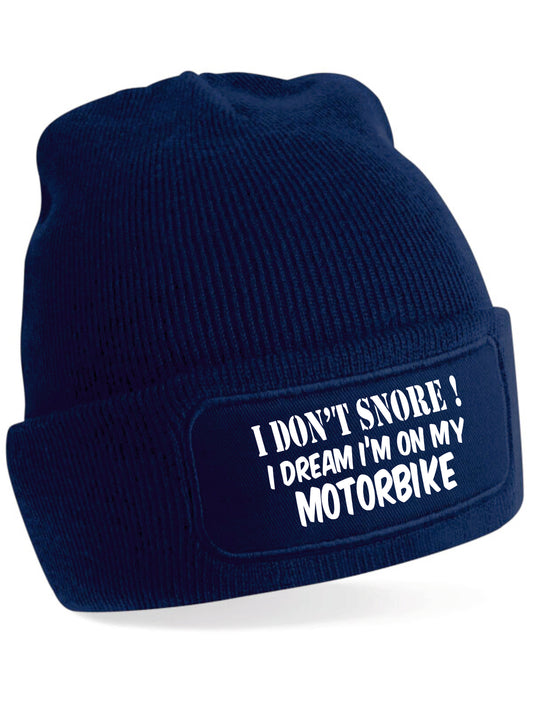 I Dream On My Motorbike Beanie Hat Birthday Gift Great For Men & Ladies