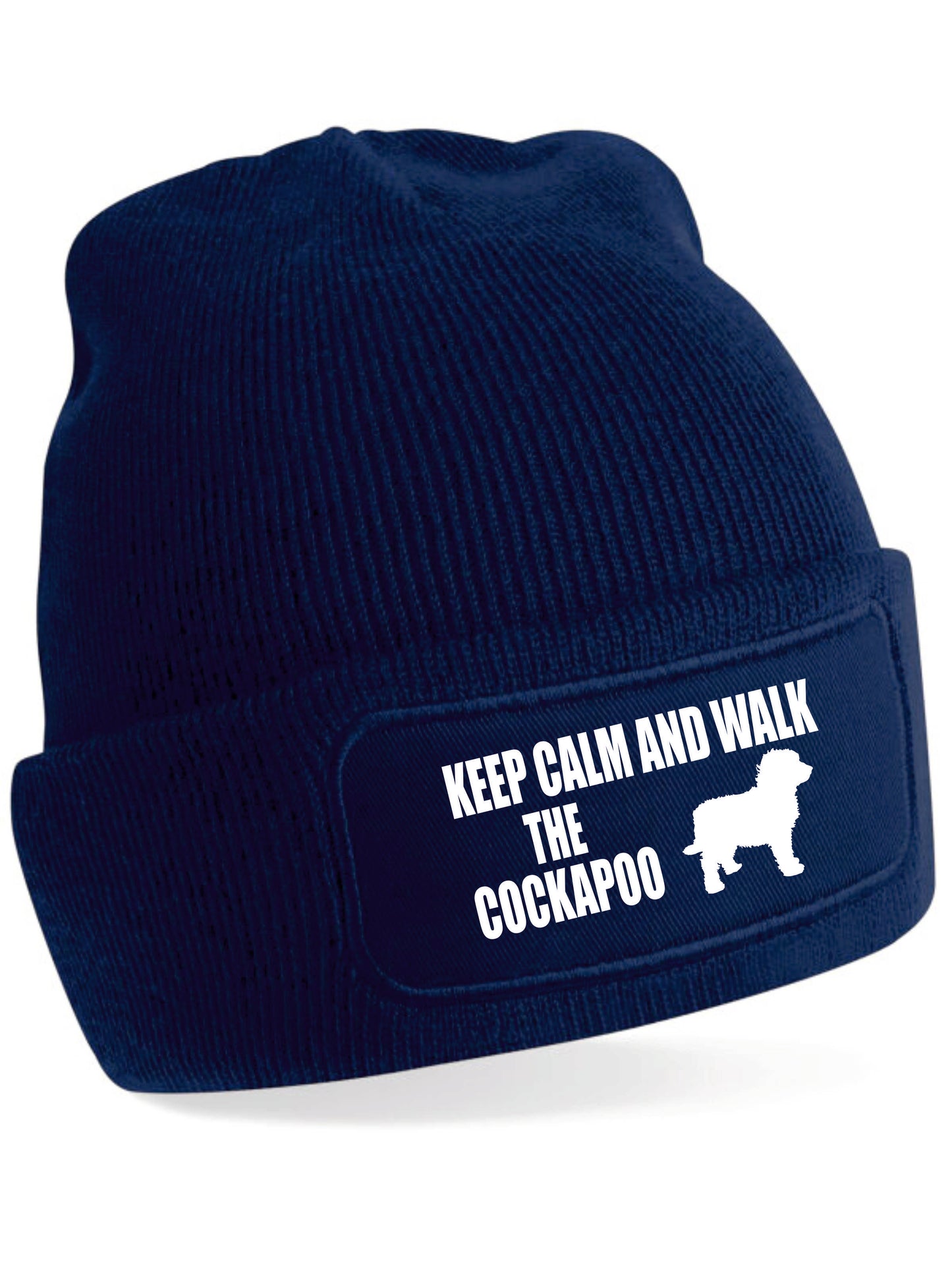 Keep Calm & Walk The Cockapoo Beanie Hat Dog Lovers Gift Great For Men & Ladies