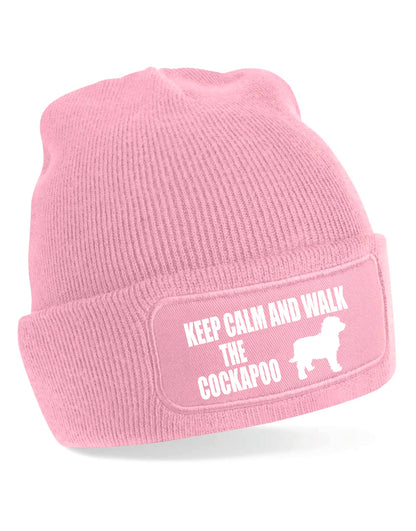 Keep Calm & Walk The Cockapoo Beanie Hat Dog Lovers Gift Great For Men & Ladies