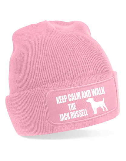 Keep Calm & Walk Jack Russell Beanie Hat Dog Lovers Gift Great For Men & Ladies