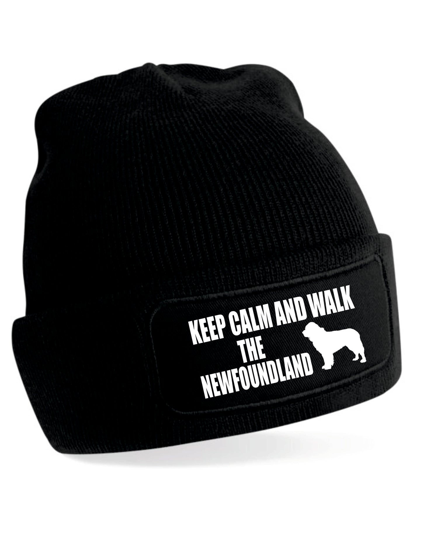 Keep Calm & Walk Newfoundland Beanie Hat Dog Lovers Gift Great For Men & Ladies