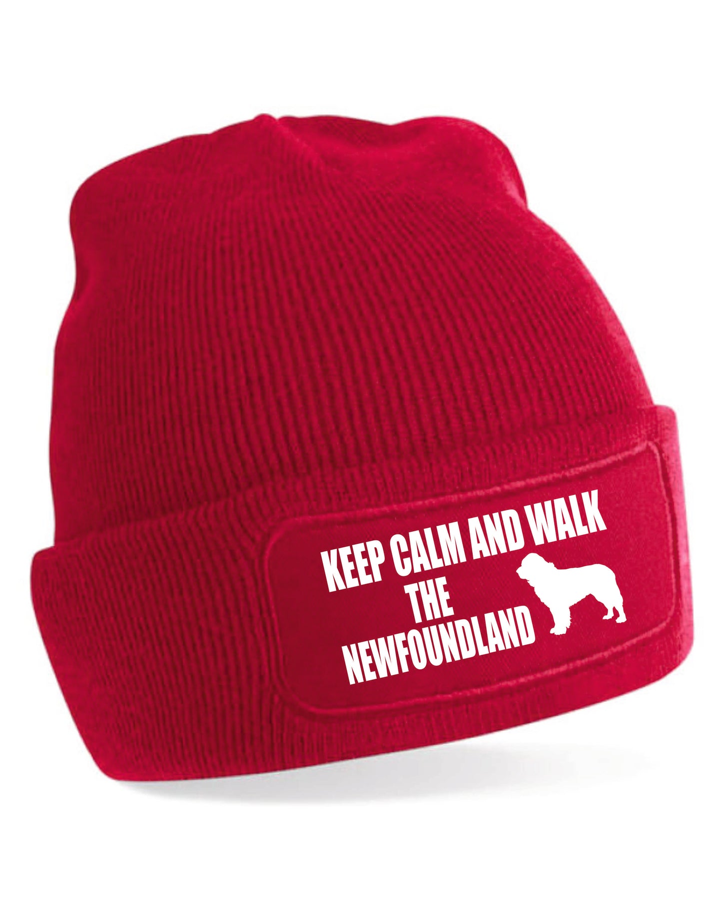 Keep Calm & Walk Newfoundland Beanie Hat Dog Lovers Gift Great For Men & Ladies