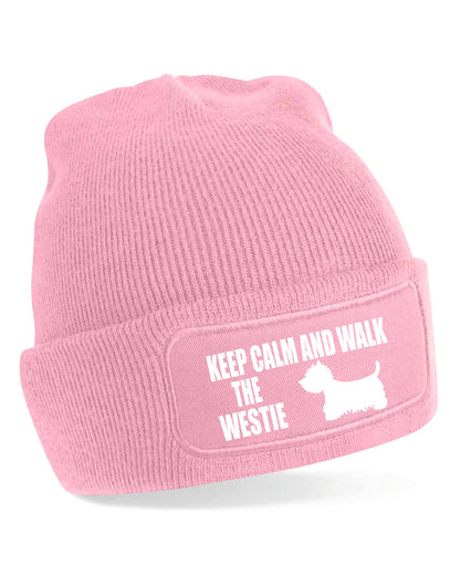 Keep Calm & Walk The Westie Beanie Hat Dog Lovers Gift Great For Men & Ladies
