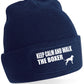 Keep Calm Walk The Boxer Beanie Hat Dog Lovers Gift For Men & Ladies