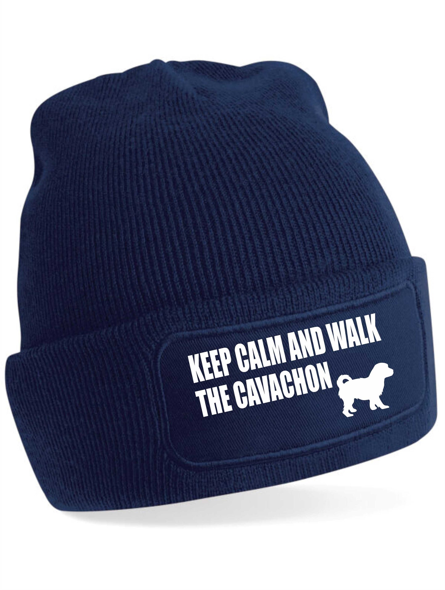 Keep Calm Walk The Cavachon Beanie Hat Dog Lovers Gift For Men & Ladies