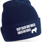Keep Calm & Walk King Charles Cavalier Beanie Hat Dog Lovers Gift Men & Ladies