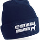 Keep Calm & Walk German Pointer Beanie Hat Dog Lovers Gift For Men & Ladies