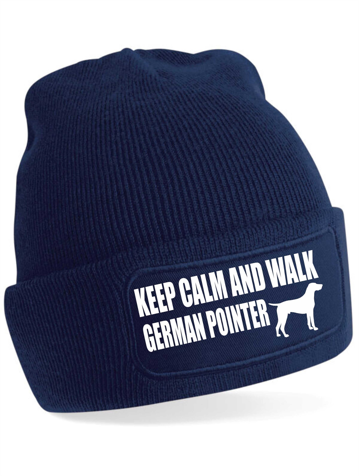 Keep Calm & Walk German Pointer Beanie Hat Dog Lovers Gift For Men & Ladies