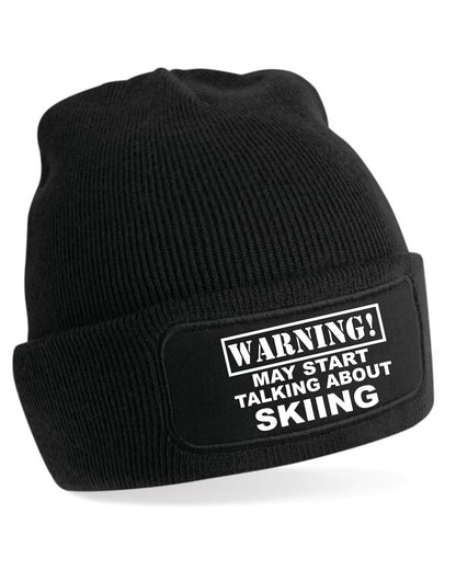 May Talk About Skiing Beanie Hat Great Accessory For The Snow Men & Ladies