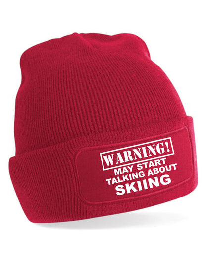 May Talk About Skiing Beanie Hat Great Accessory For The Snow Men & Ladies