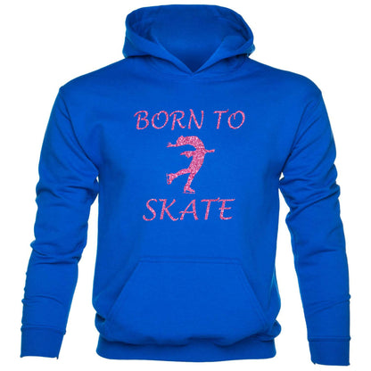 Born To Skate Ice Skating Kids Hoodie