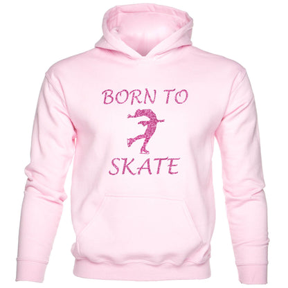 Born To Skate Ice Skating Kids Hoodie