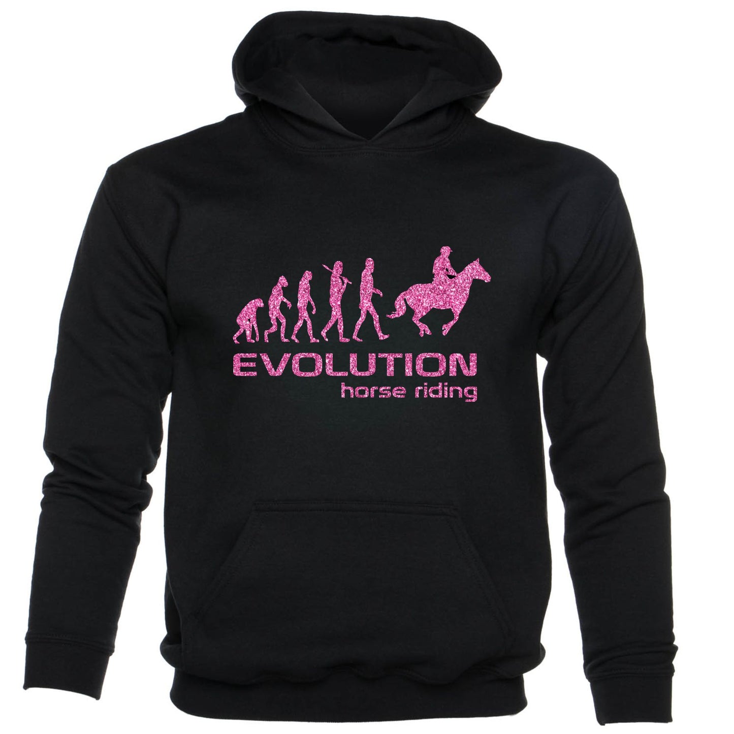 Evolution Of Horse Riding Pony Kids Hoodie