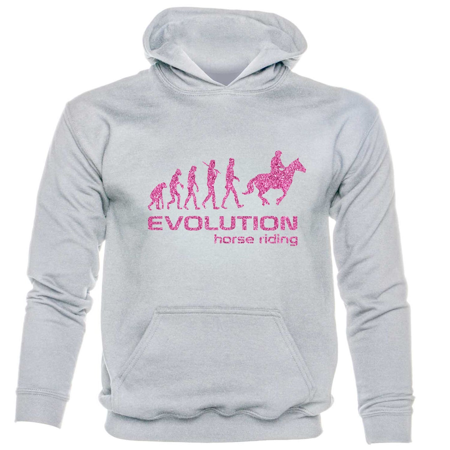 Evolution Of Horse Riding Pony Kids Hoodie
