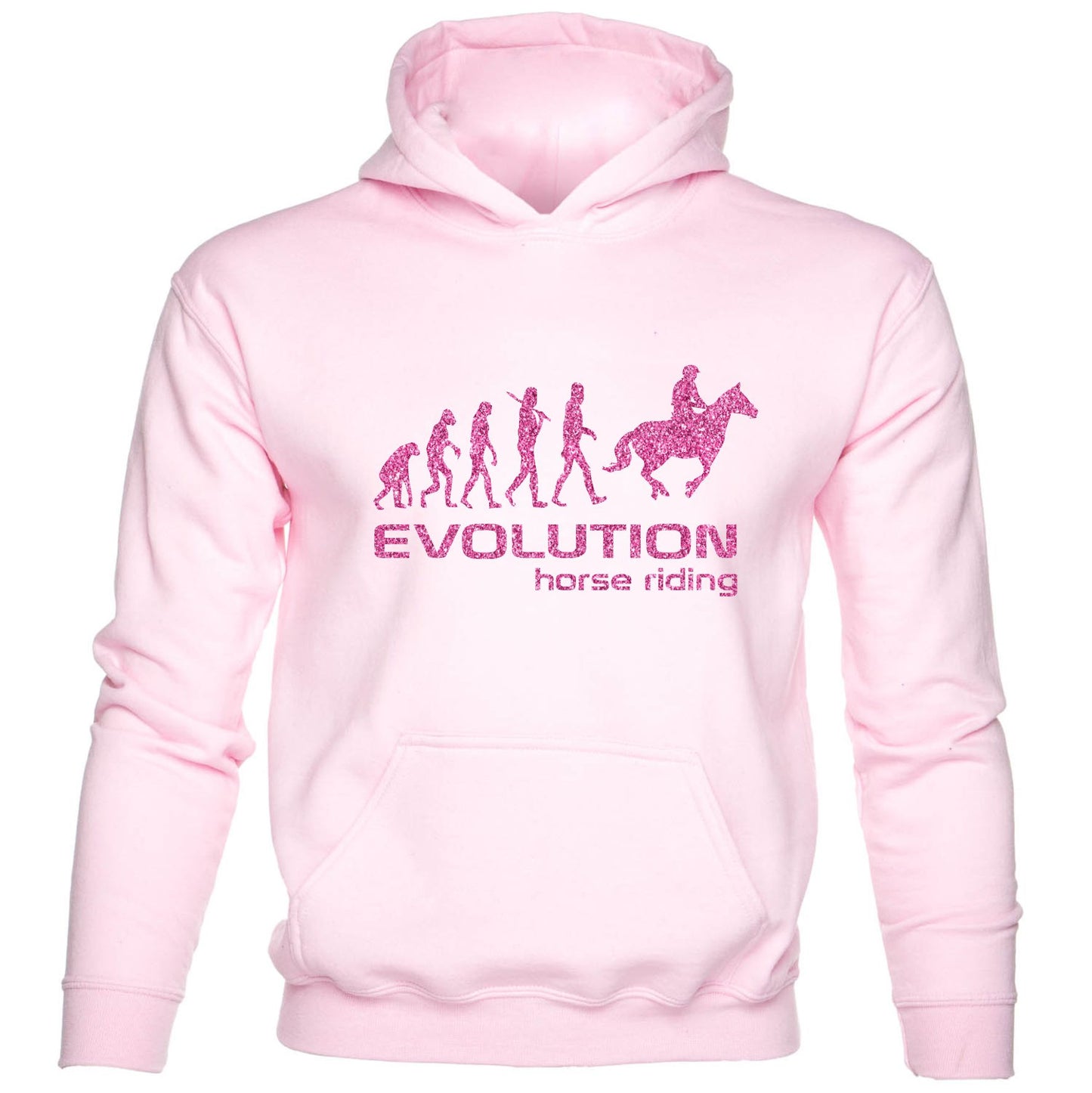 Evolution Of Horse Riding Pony Kids Hoodie