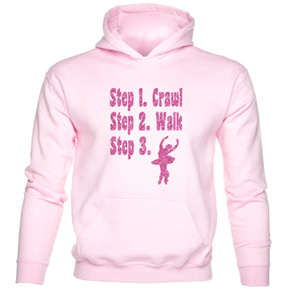 Steps To A Ballerina Dancer Disco Kids Hoodie