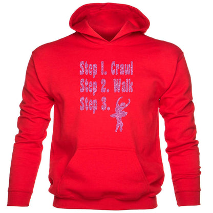 Steps To A Ballerina Dancer Disco Kids Hoodie