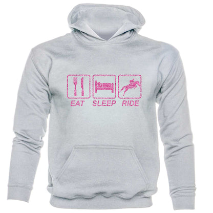 Eat Sleep Ride Horses Horse Riding kids Hoodie