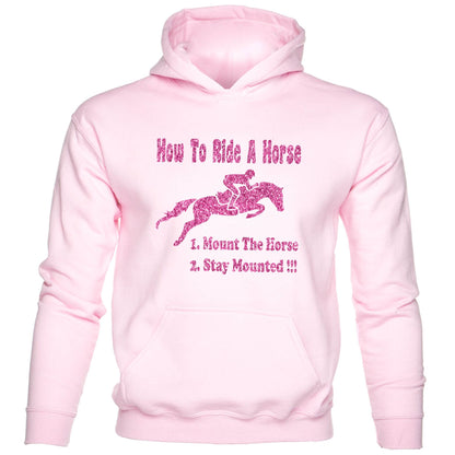 How To Ride A Horse Pony Horse Riding kids hoodie