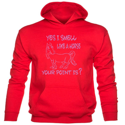 Yes I Smell Like A Horse Horse Riding kids hoodie
