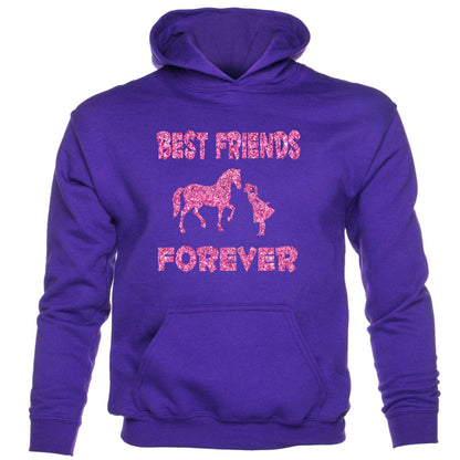 Best Friends Forever Horse Riding kids hoodie