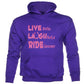 Live laugh Ride Hores Riding Pony kids hoodie