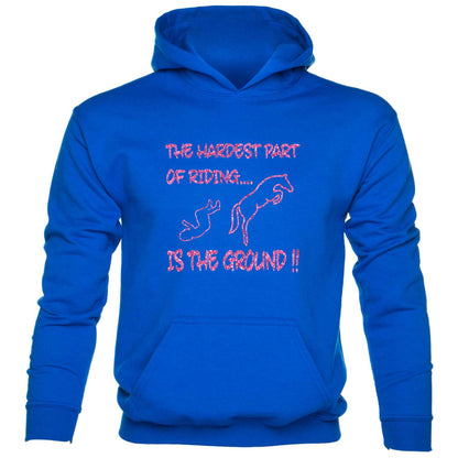 Hardest Part Of Horse Riding Is The Ground kids hoodie