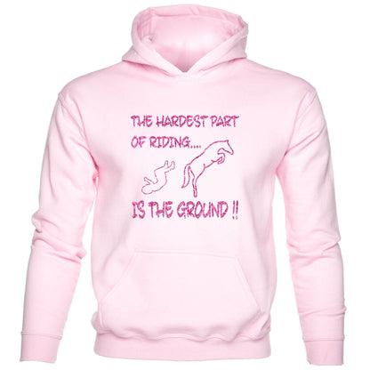 Hardest Part Of Horse Riding Is The Ground kids hoodie