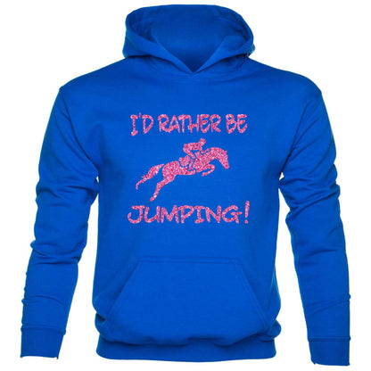 I'd rather Be Jumping Hores Riding Ponies kids hoodie