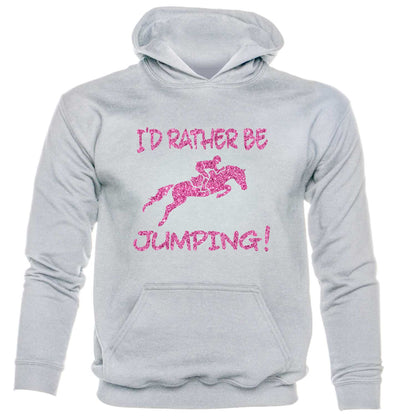 I'd rather Be Jumping Hores Riding Ponies kids hoodie
