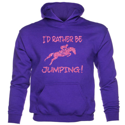 I'd rather Be Jumping Hores Riding Ponies kids hoodie