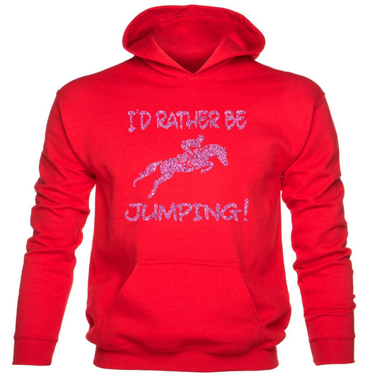 I'd rather Be Jumping Hores Riding Ponies kids hoodie